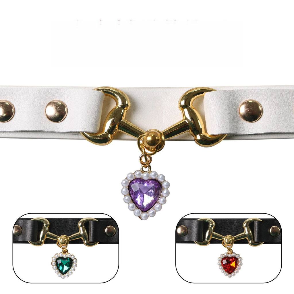 Adjustable PU Leather Dog Collar, image 10, amulet necklace