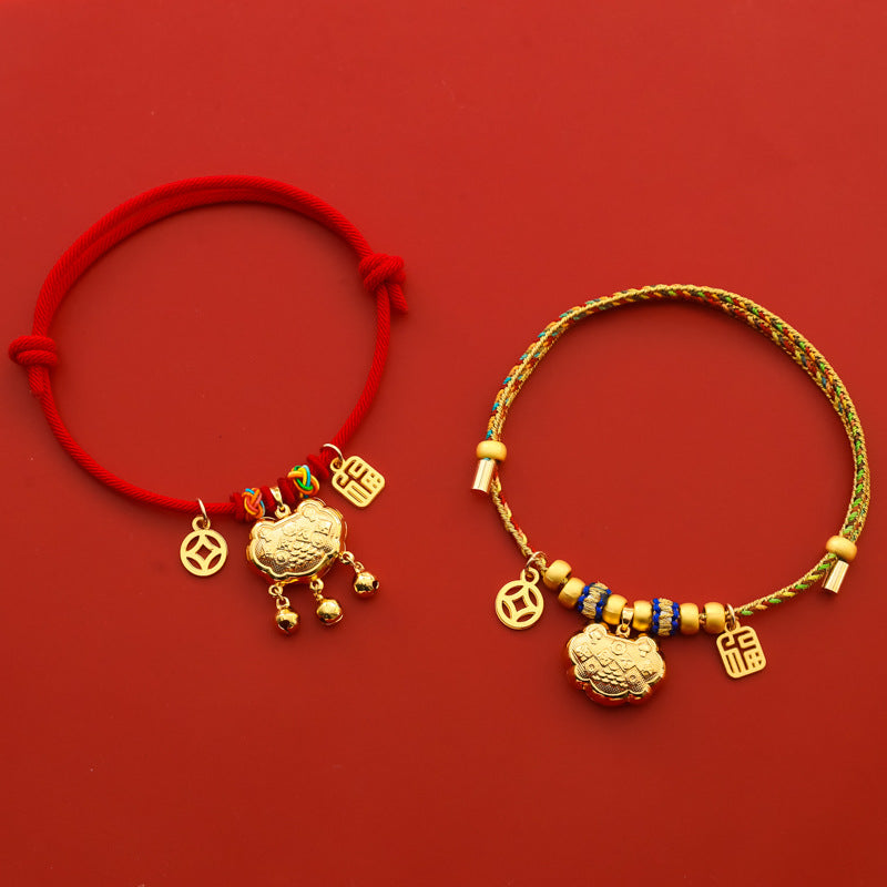 New Year Lucky Lock Bell Collar – Protection(With Bell) / M 30-50cm, image 6, amulet necklace