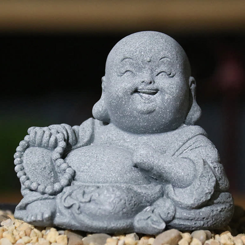 Meditation Buddha Statue Compassion Home Decoration – calming folded hands sculpture, mindfulness altar