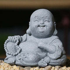 Meditation Buddha Statue Compassion Home Decoration – calming folded hands sculpture, mindfulness altar