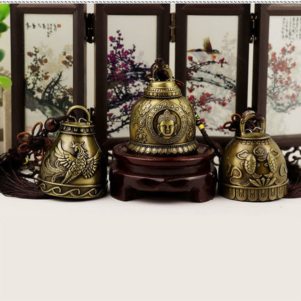 Feng Shui Wind Chime Bell – Five hollow tubes aligned with om mantra engravings, zen garden chime