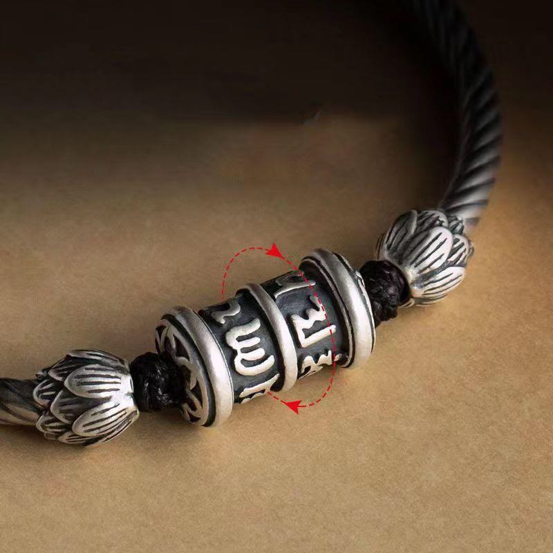 Om Mani Padme Hum Lotus Peace Braided Bracelet | Wisdom & Love