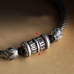Om Mani Padme Hum Lotus Peace Braided Bracelet | Wisdom & Love