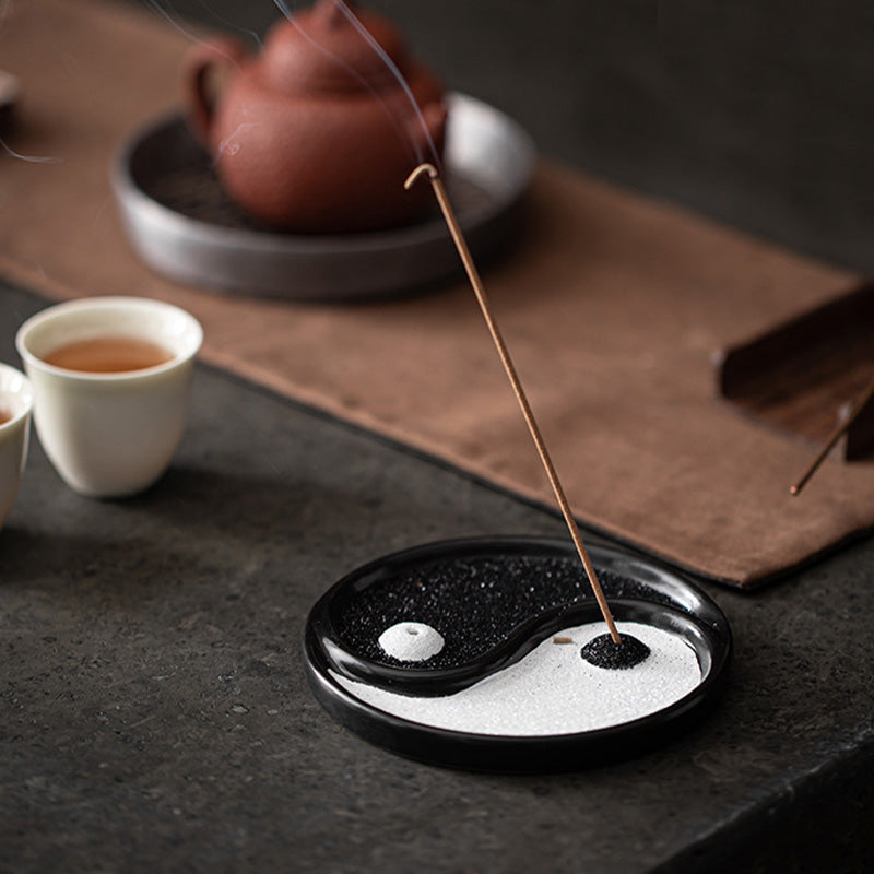 Yin Yang Ceramic Incense Holder Secondary image