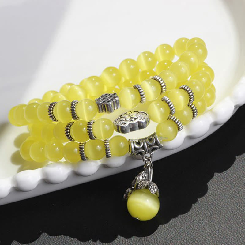Cat Eye PiXiu Triple Wrap Bracelet, image 15, healing bracelet