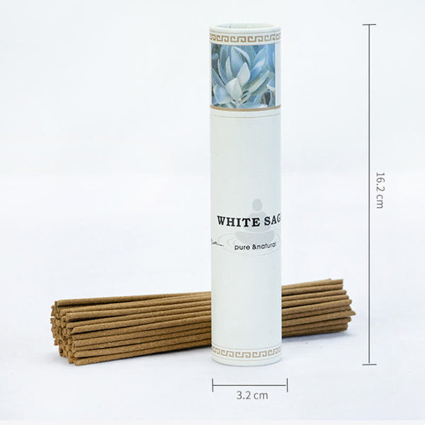White Sage Incense Sticks - tube with 16.2cm size markings, premium