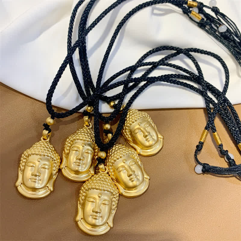 Gold Buddha Copper Wealth Necklace Pendant – Brilliant gold-plated Buddha figure pendant, abundance blessing amulet