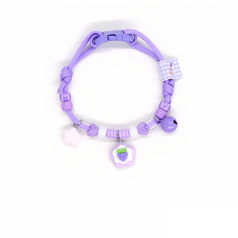 Adjustable Colorful Pet Collar with Bell and Charms Secondary image