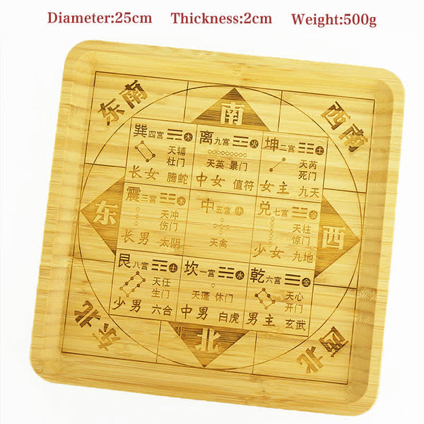 Carte Bagua en bambou Feng Shui
