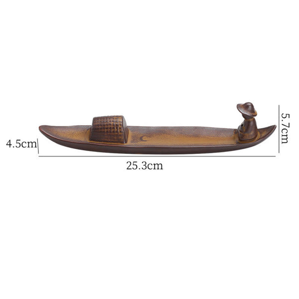 Lonely Fisherman Ceramic Incense Burner