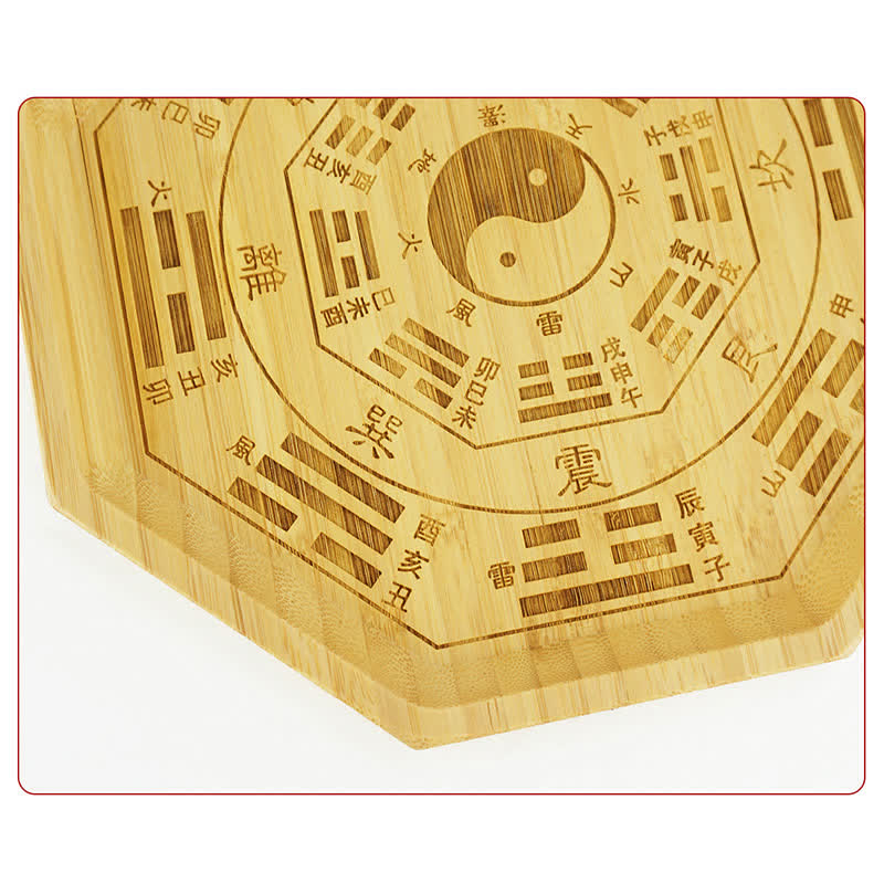 Feng Shui Bamboo Bagua Map – Detailed bagua engraving, bamboo feng shui compass