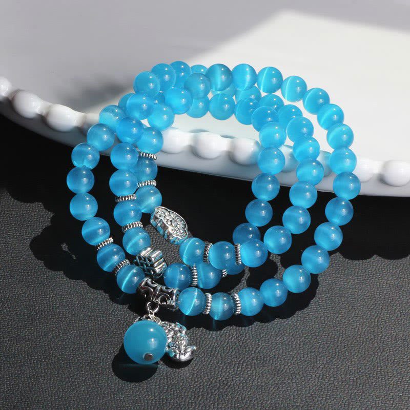 Cat Eye PiXiu Triple Wrap Bracelet, image 31, healing bracelet