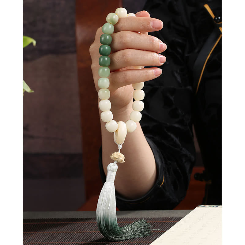 Bodhi Seed Lotus Wisdom Wrist Mala | Fortune & Peace