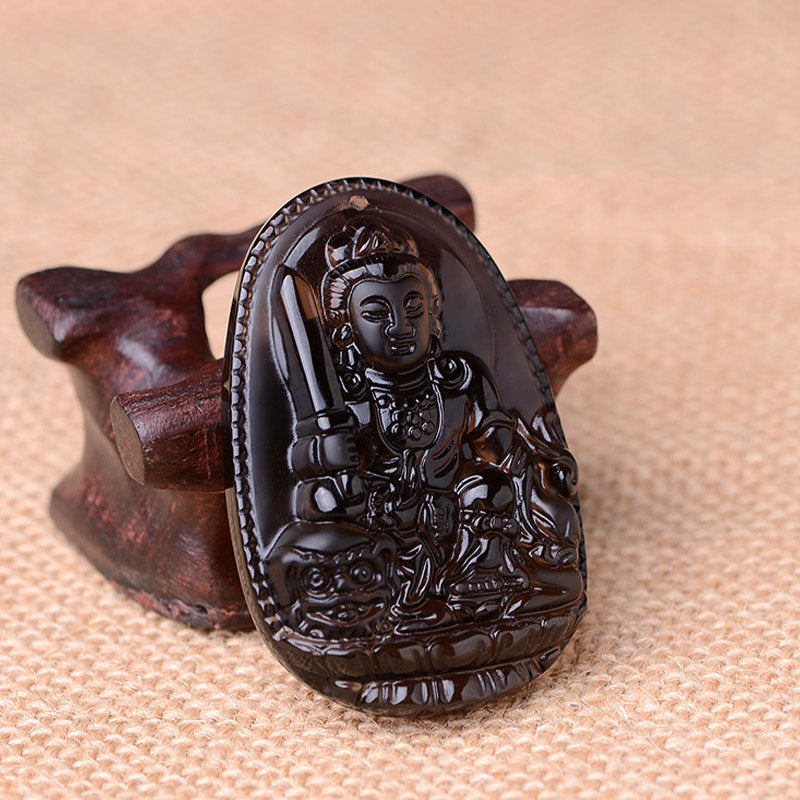 Chinese Zodiac Obsidian Protection Necklace Unisex Spiritual – twelve animal collection, complete zodiac set