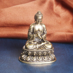 Tathagata Buddha Copper Statue – Seated lotus with earth-touching mudra, spiritual practice aid