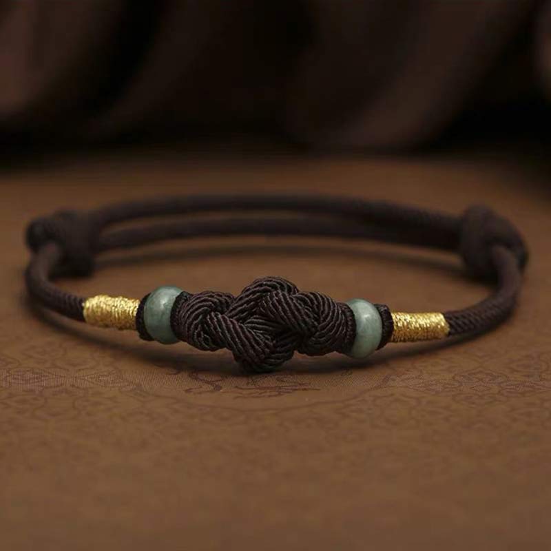 Red String Jade Fortune Knot Braided Couple Bracelet, image 11, healing bracelet