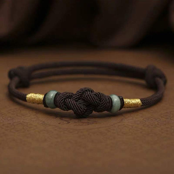 Red String Jade Fortune Knot Braided Couple Bracelet, image 11, healing bracelet