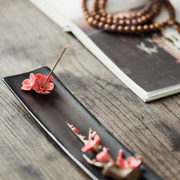 Ceramic Lotus Incense Burner