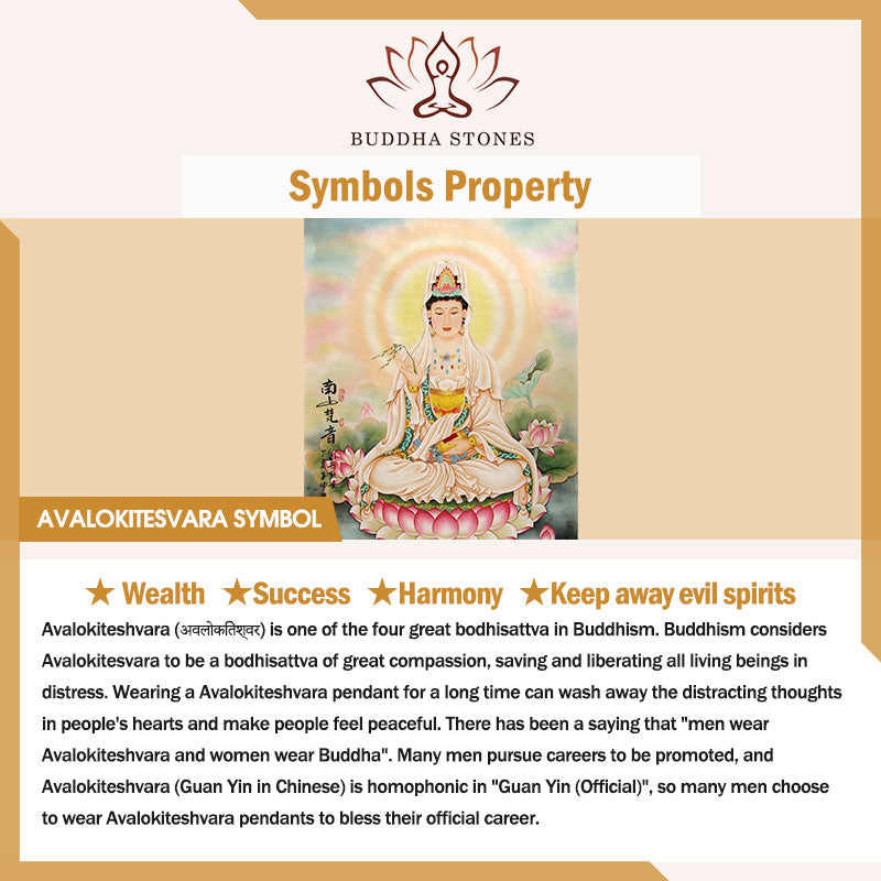 Vintage Nepal Avalokitesvara Necklace – Avalokitesvara symbol meaning card, compassion guide