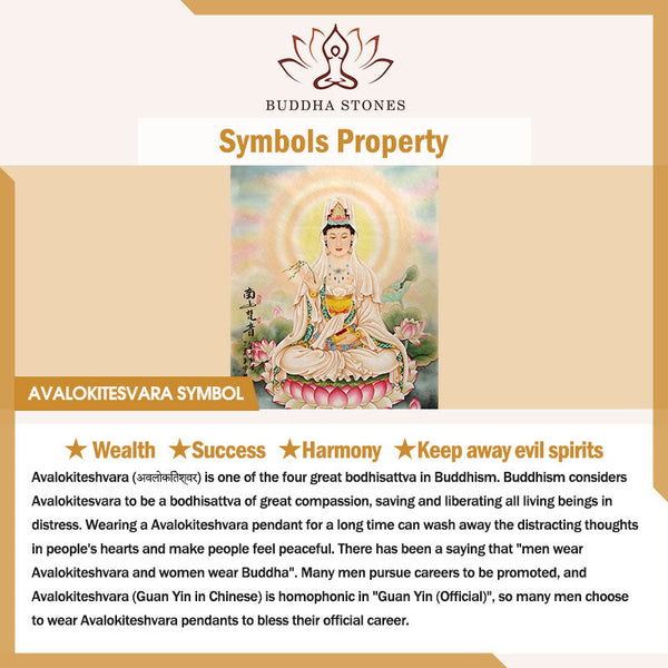 Vintage Nepal Avalokitesvara Necklace – Avalokitesvara symbol meaning card, compassion guide