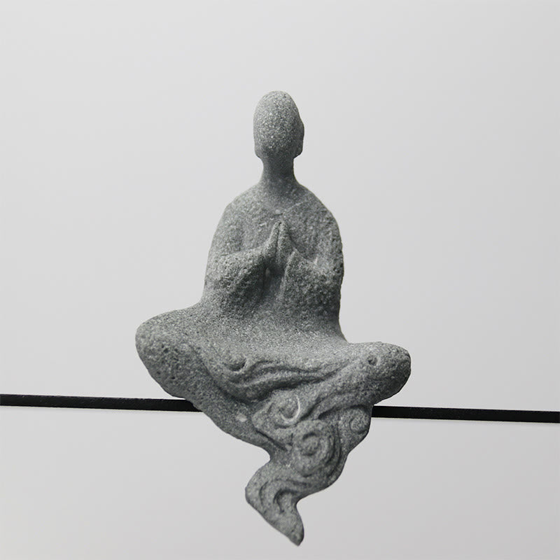 Meditation Buddha Monk Serenity Home Decoration – Soothing Buddha monk with closed eyelids, meditation corner accent