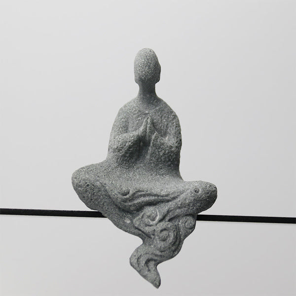 Meditation Buddha Monk Serenity Home Decoration – Soothing Buddha monk with closed eyelids, meditation corner accent