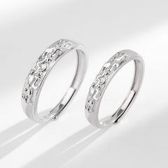 925 Sterling Silver PiXiu Couple Ring – pair standing side by side on white, silver engraved detail, feng shui wealth good luck
