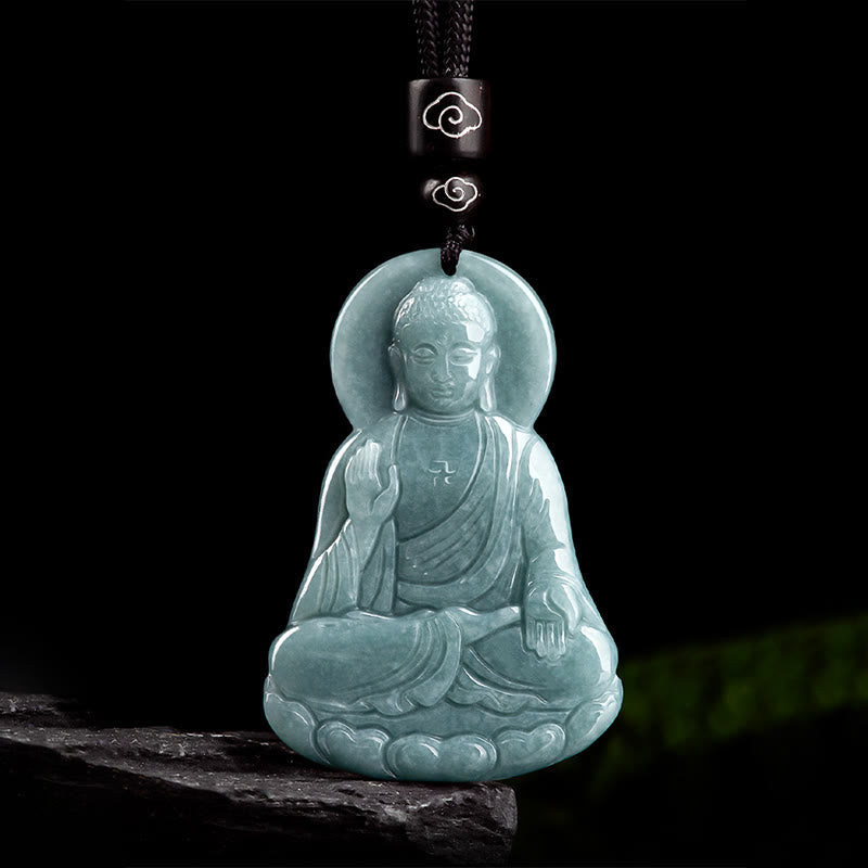 Sterling Silver Pendant – back view bail and markings, Buddha jewelry