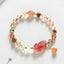 Rutilated Quartz Strawberry Quartz PiXiu Bracelet, image 1, healing bracelet