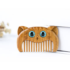 Green Sandalwood Cat Portable Comb, image 4
