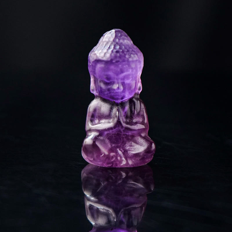 Crystal Buddha Necklace Amethyst Citrine Healing Pendant Spiritual Decoration – golden citrine pendant, abundance energy neck