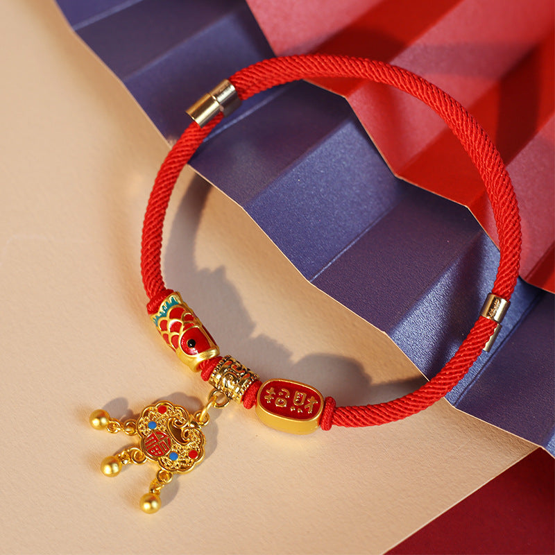Red Rope Pet Collar – Fortune / S 16-30cm, image 7