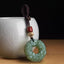 Ancient Style Pixiu Phone Strap & Keychain – Keychain / Green, side view, lucky charm