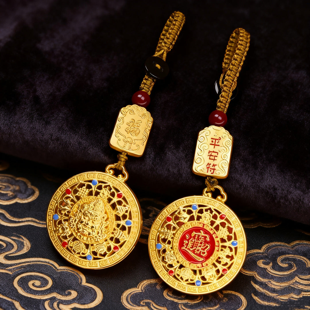 Golden Wealth Mandalas Keychain, image 1, lucky charm Main image