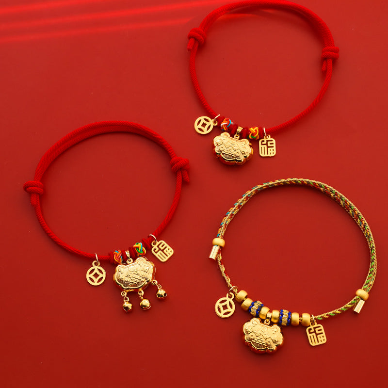 New Year Lucky Lock Bell Collar – Protection(No Bell) / S 18-35cm, image 7, amulet necklace