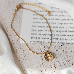 18K Gold Lucky Gourd Wealth Buckle Anklet, image 2