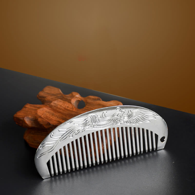 Dragon Phoenix Gold Plated Comb – Peony, image 7