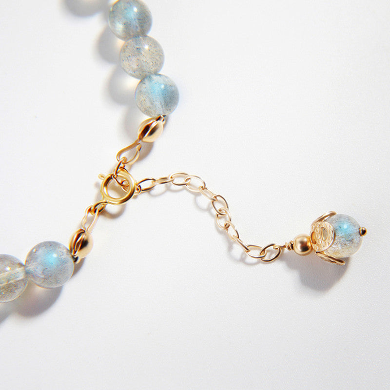 Moonstone PiXiu Bracelet – Gold lobster clasp and extender chain detail, quality hardware