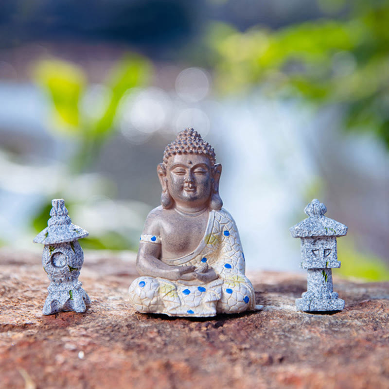 Yellow Jambhala Copper Buddha Statue – size next to smartphone, portable altar statue