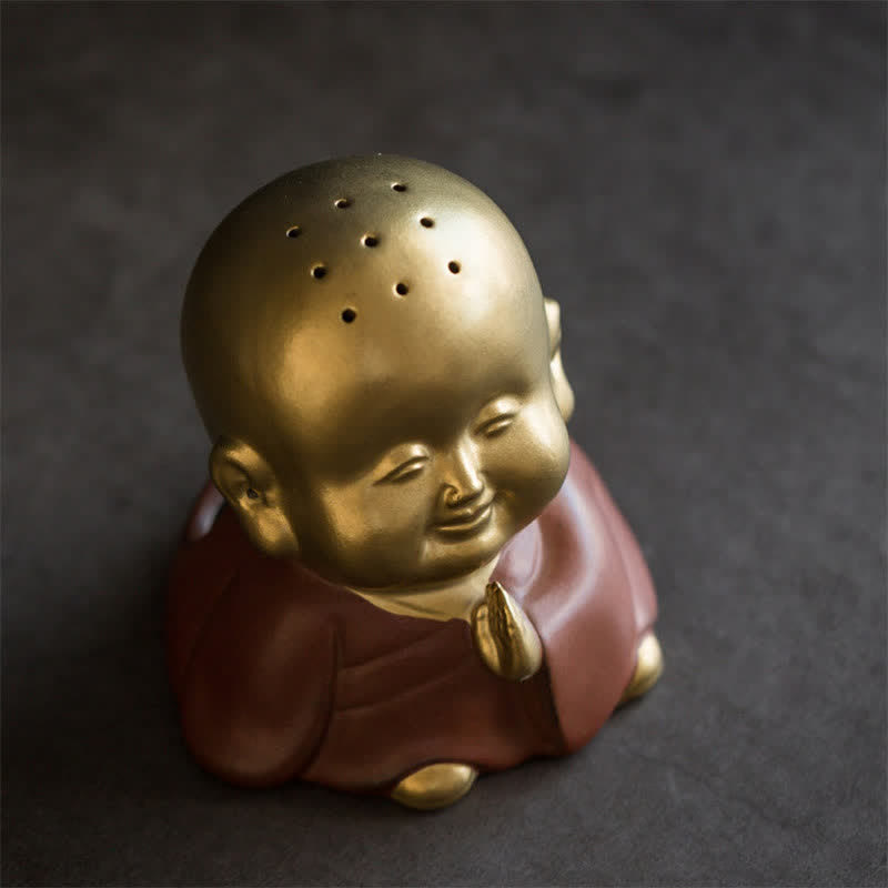 Little Buddha Healing Burner – smooth ceramic finish warm tones, calming incense holder