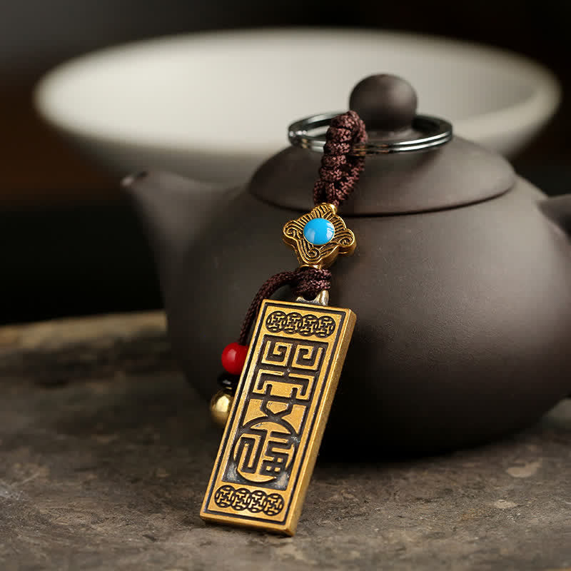 Namo Amitabha Peace Blessing Keychain – Compact Namo Amitabha charm for keys, mindfulness protection amulet