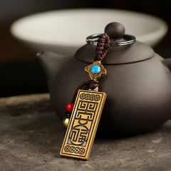 Namo Amitabha Peace Blessing Keychain – Compact Namo Amitabha charm for keys, mindfulness protection amulet
