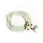 Jade Pixiu Maitreya Buddha Abundance Bracelet – Coiled triple-wrap jade bracelet on white, luck charm