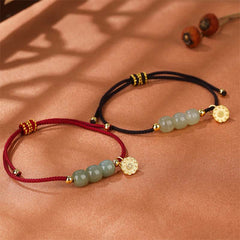 Hetian Jade Lotus Pod Braided Bracelet | Prosperity & Rebirth