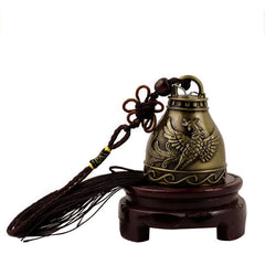Feng Shui Wind Chime Bell – Hanging loop and top cap with Chinese auspicious cloud pattern, metal wind chime