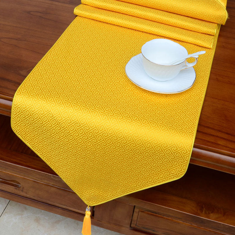 Tibetan Dragon Vajra Jacquard Altar Table Runner | Luck