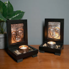 Buddha Compassion Serenity Prayer Altar Zen Home Decoration – Front serene Buddha, zen decor meditation altar