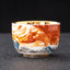 Dragon Phoenix Crane Gilt Ceramic Teacup – hand-painted red phoenix with golden clouds and cobalt blue wave base, gold interior, ceremonial