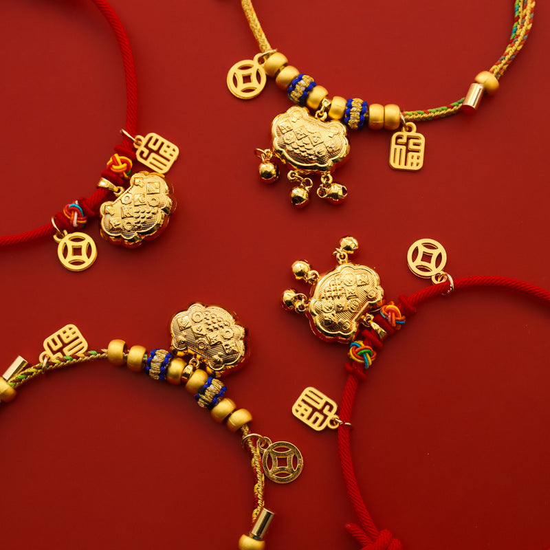 New Year Lucky Lock Bell Collar – Protection(No Bell) / M 30-50cm, image 8, amulet necklace