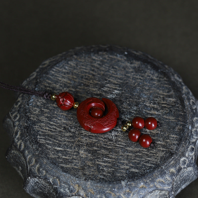 Vermilion Cinnabar Phone Charm, lifestyle shot
